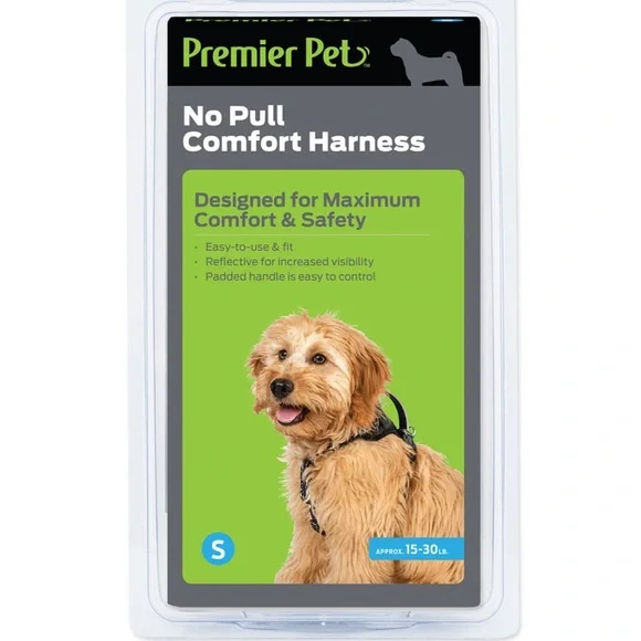 Pemeir Pet Black Nylon No Pull Comfort Harness Size Small - Picture 4 of 5
